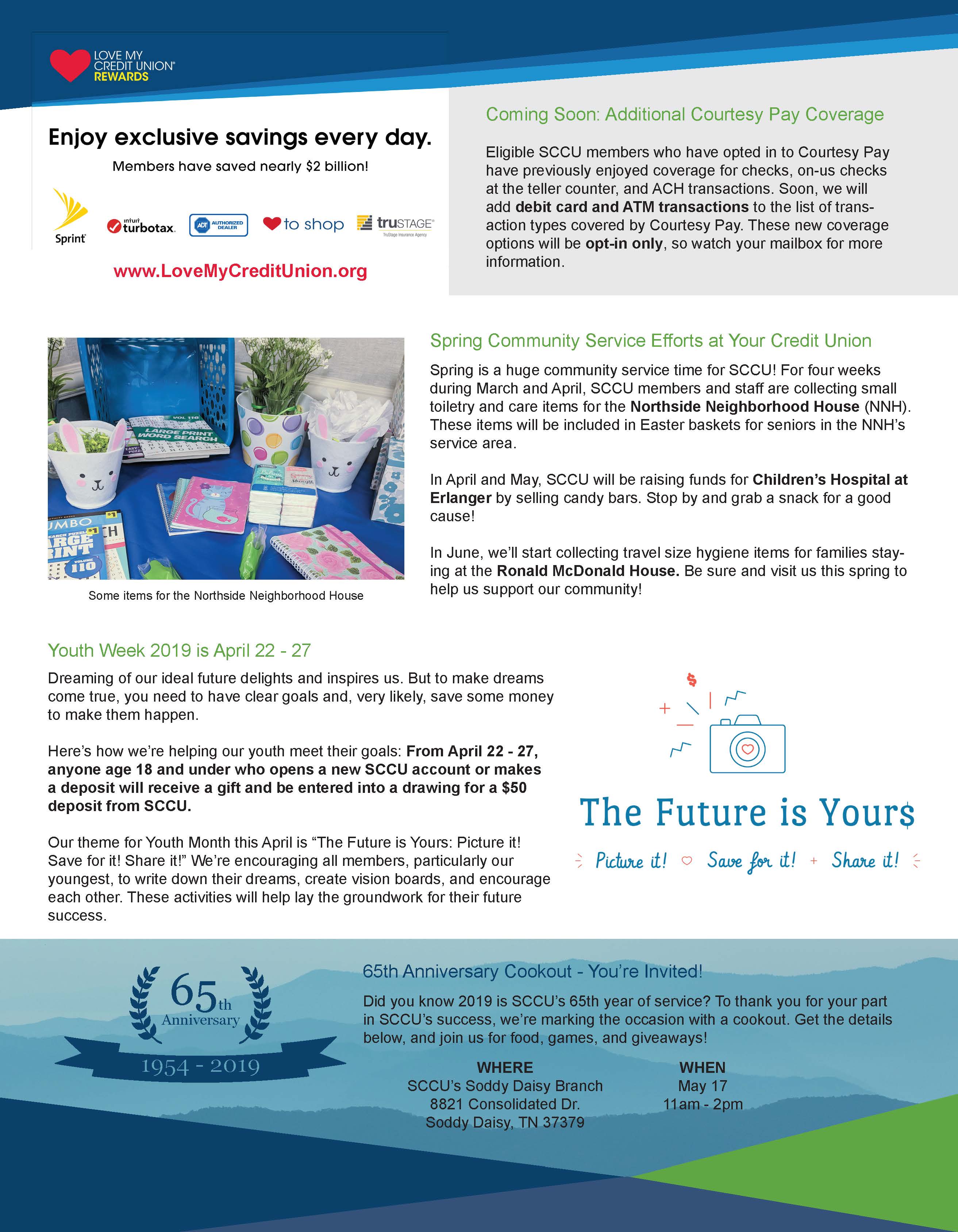 April 2019 newsletter page 2.